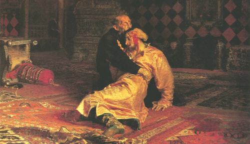 Iván el Terrible y su hijo Iván el 16 de noviembre de 1581